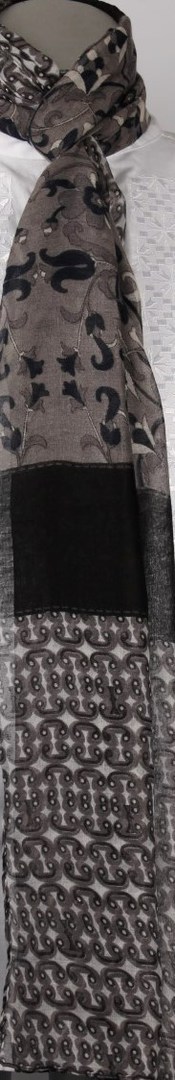 Printed  scarf black Style:SC/4205/BLK image 0